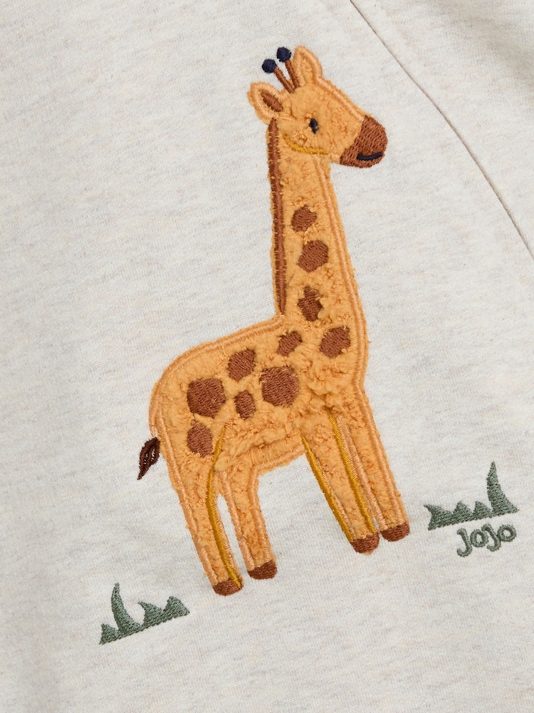 JoJo Maman Bébé Natural Appliqué Hooded All in One - Image 4 of 4