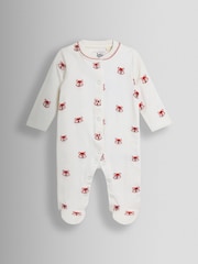 JoJo Maman Bébé Cream Sleepsuit - Image 1 of 3