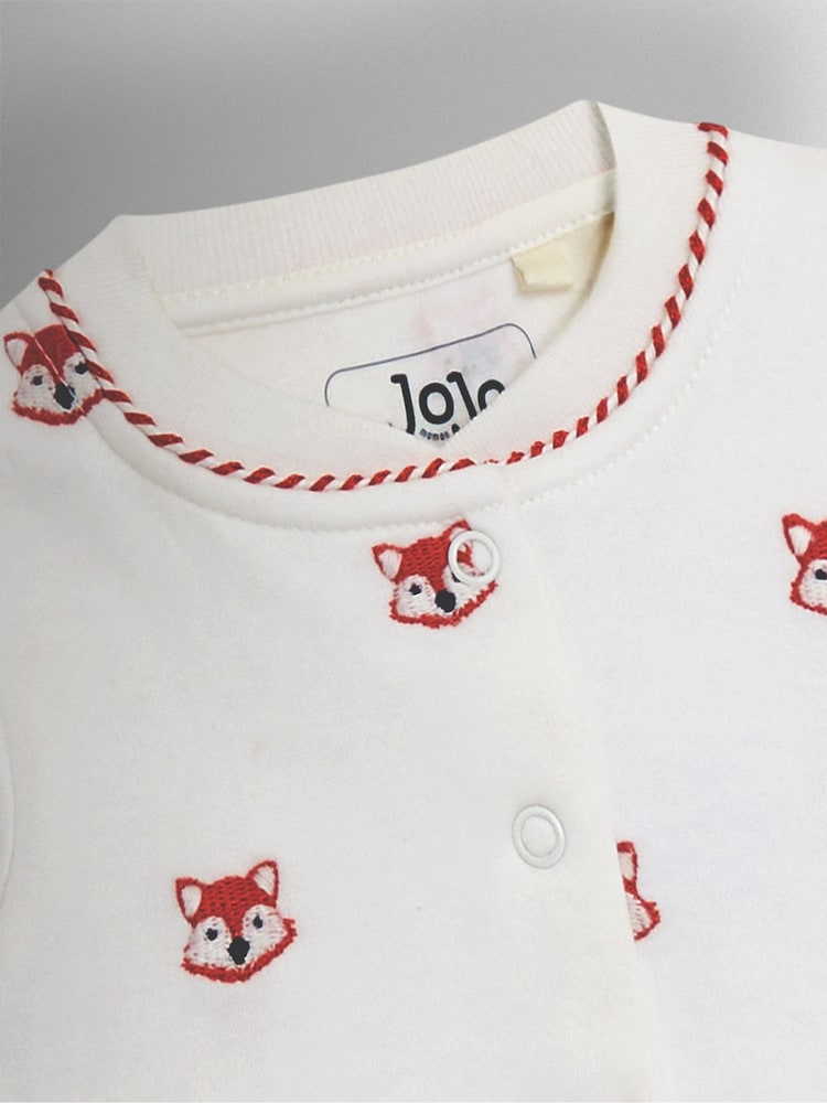 JoJo Maman Bébé Cream Sleepsuit - Image 3 of 3