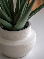 Gallery Home Natural Faux Aloe Vera in Ceramic Pot - Image 3 of 5