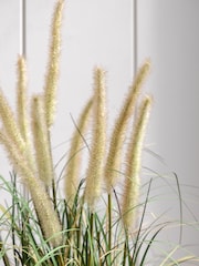 Gallery Home 5 Pack White Faux Potted Grass with Cattail Seed Small Heads - Image 2 of 5