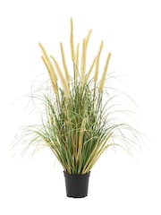 Gallery Home 5 Pack White Faux Potted Grass with Cattail Seed Small Heads - Image 3 of 5