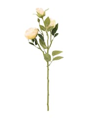 Gallery Home 6 Pack White Faux Stem Vintage Roses - Image 2 of 4