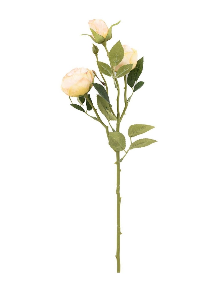 Gallery Home 6 Pack White Faux Stem Vintage Roses - Image 2 of 4 Gallery Home 6 Pack White Faux Stem Vintage Roses - Image 2 of 4