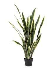 Gallery Home Green Faux Potted Sansevieria Plant 4ft - Image 3 of 5