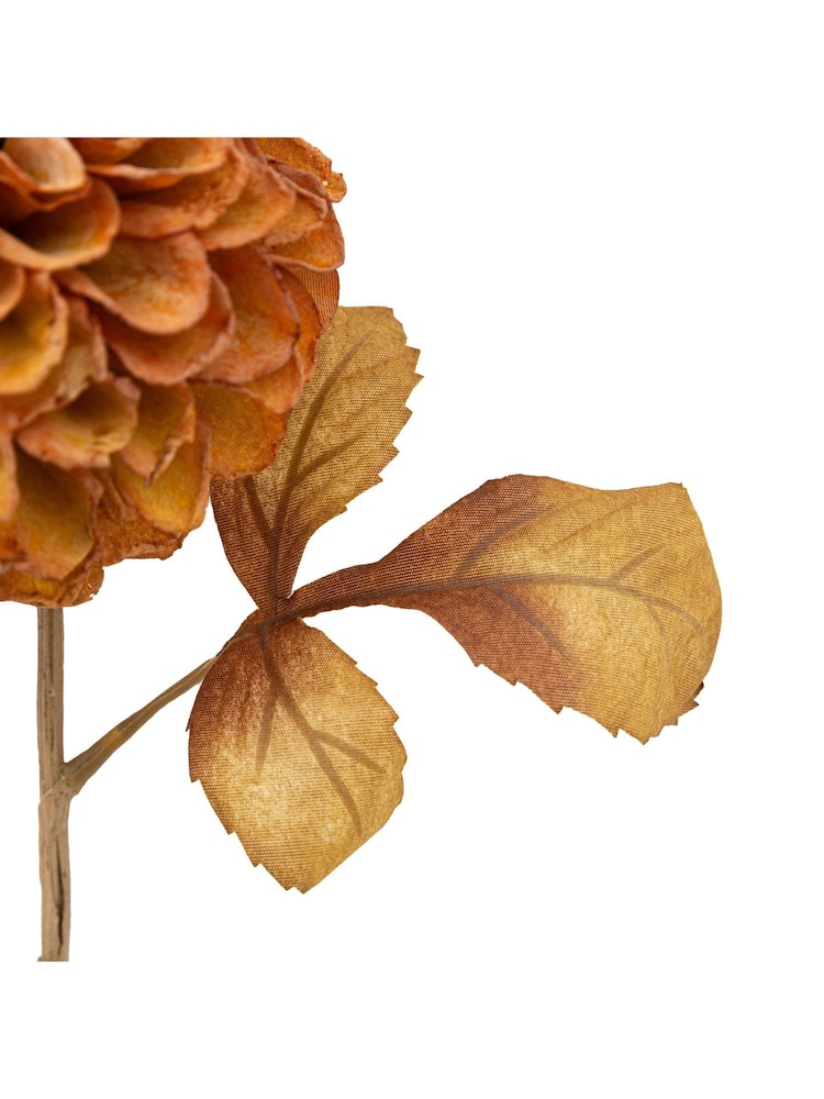 Gallery Home 6 Pack Burnt Orange Faux Stem Dahlias - Image 4 of 4