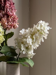 Gallery Home 12 Pack White Faux Vintage Cone Hydrangea Floral Stems - Image 2 of 5