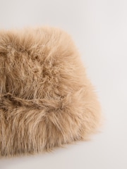 キャメル - フェイクファー・クロッシェ帽子 - 画像 8 / 8