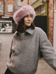 Pink Faux Fur Headband - Image 2 of 6
