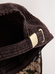 Chocolate/ Tapestry Floral Cord Cap - Image 4 of 4