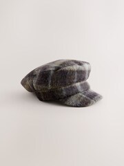 Brown Check Baker Boy Hat - Image 1 of 3