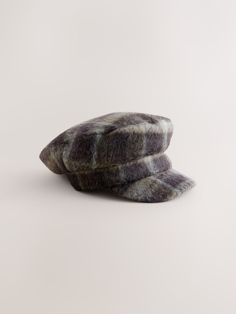 Brown Check Baker Boy Hat - Image 1 of 3