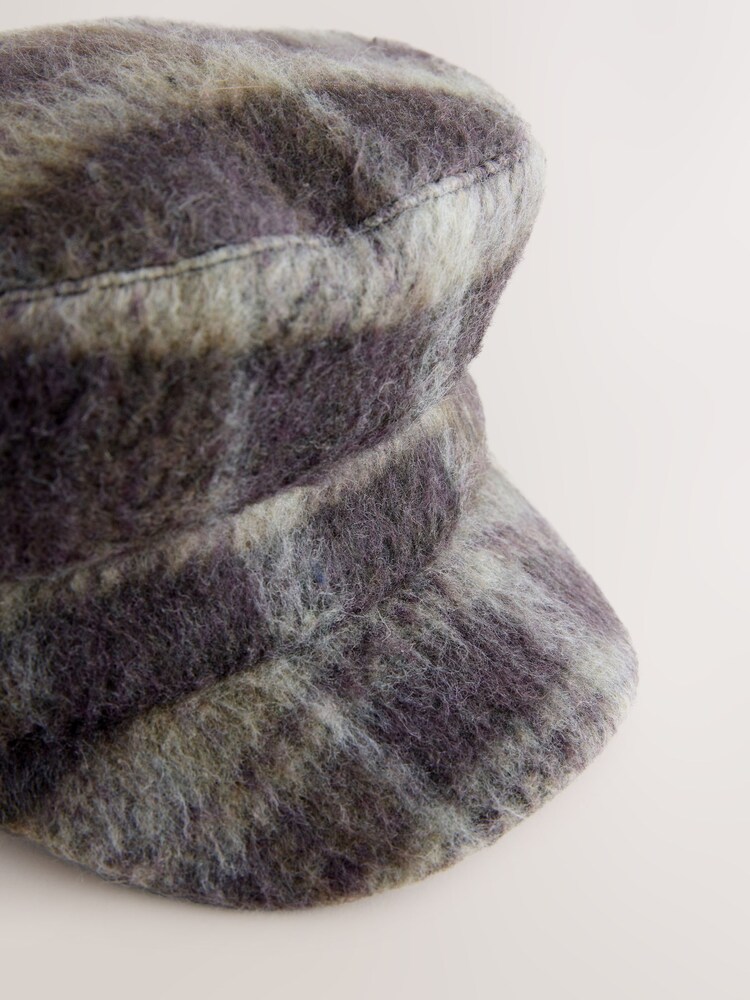 Brown Check Baker Boy Hat - Image 2 of 3