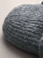 Charcoal Grey Knitted Ribbed Beanie Hat Containing RAS Alpaca - Image 10 of 10