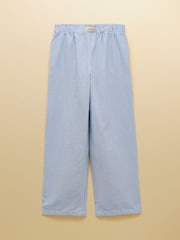 Joules Hallie Blue Stripe Cotton Pull On Trousers - Image 7 of 7