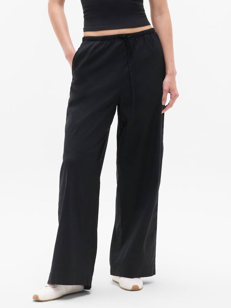 Athleta Black Paradise Wide Leg Trousers - Image 1 of 1 Athleta Black Paradise Wide Leg Trousers - Image 1 of 1