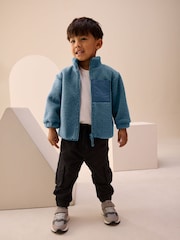 Blue Plain Funnel Neck Fleece Zip Through (3mths-7yrs) - Image 3 of 7