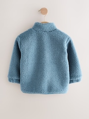 Blue Plain Funnel Neck Fleece Zip Through (3mths-7yrs) - Image 5 of 7