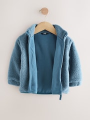 Blue Plain Funnel Neck Fleece Zip Through (3mths-7yrs) - Image 6 of 7