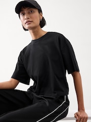 Черный - Athleta True Cotton Cropped T-Shirt - Изображение 1 из 1