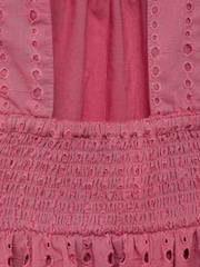 Mango Pink Embroidered Tiered Dress - Image 5 of 5