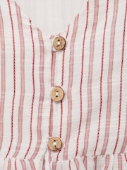 Mango Natural Ruffle Stripe Dress - Image 5 of 5