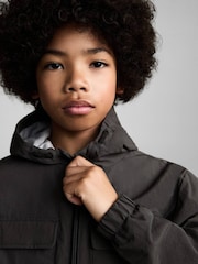 Mango Grey Hooded Jacket - Image 3 of 6