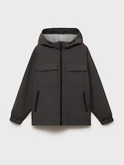 Mango Grey Hooded Jacket - Image 4 of 6