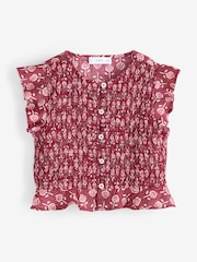 Mango Pink Ruffled Printed Blouse - Image 4 of 5