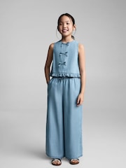 Mango Blue Elsa Trousers - Image 1 of 6