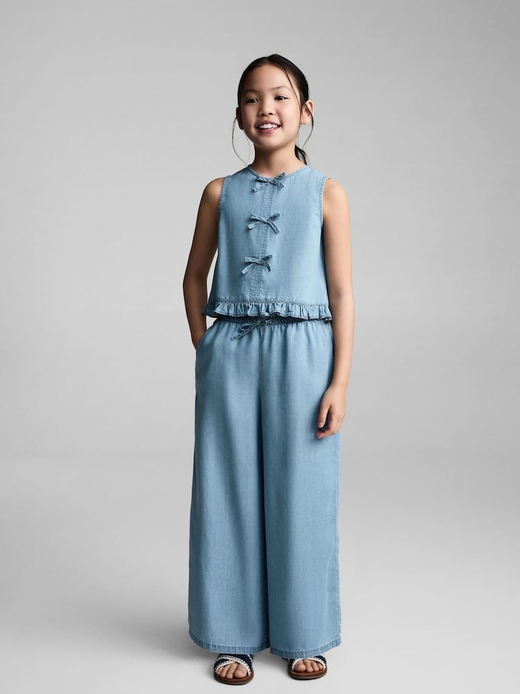 Mango Blue Elsa Trousers - Image 1 of 6 Mango Blue Elsa Trousers - Image 1 of 6