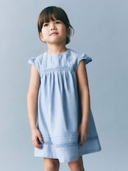 Mango Blue Embroidered Detail Dress - Image 2 of 5