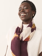 Burgundy Red Midweight Woven Blanket Scarf - Image 4 of 7