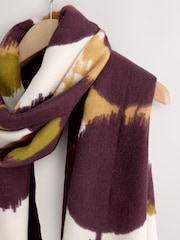 Burgundy Red Midweight Woven Blanket Scarf - Image 5 of 7