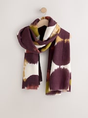 Burgundy Red Midweight Woven Blanket Scarf - Image 6 of 7