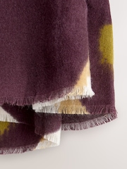 Burgundy Red Midweight Woven Blanket Scarf - Image 7 of 7