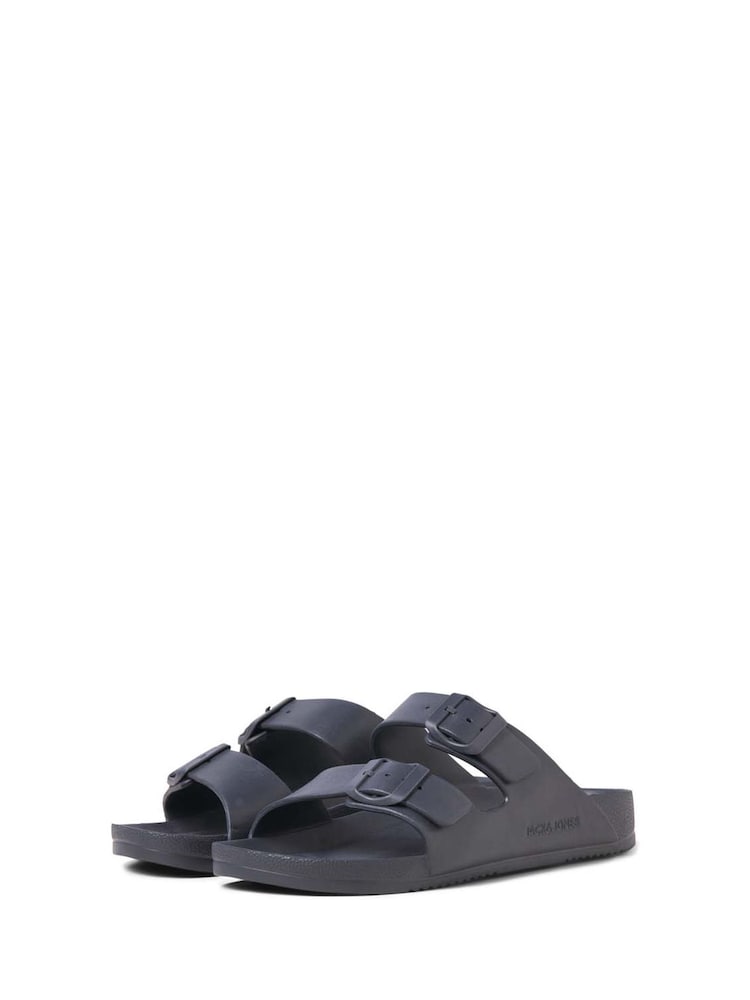 JACK & JONES Grey Buckle Sandal Sliders - Image 2 of 6
