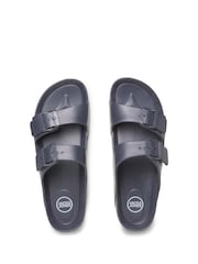 JACK & JONES Grey Buckle Sandal Sliders - Image 3 of 6