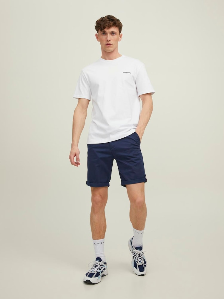 JACK & JONES Blue Chino Shorts - Image 2 of 5 JACK & JONES Blue Chino Shorts - Image 2 of 5