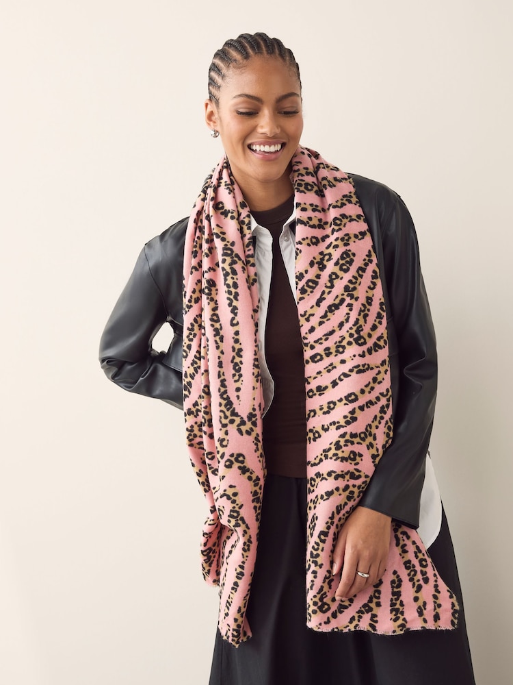 Pink Animal Midweight Scarf - Image 1 of 7