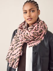 Pink Animal Midweight Scarf - Image 4 of 7