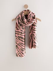 Pink Animal Midweight Scarf - Image 5 of 7