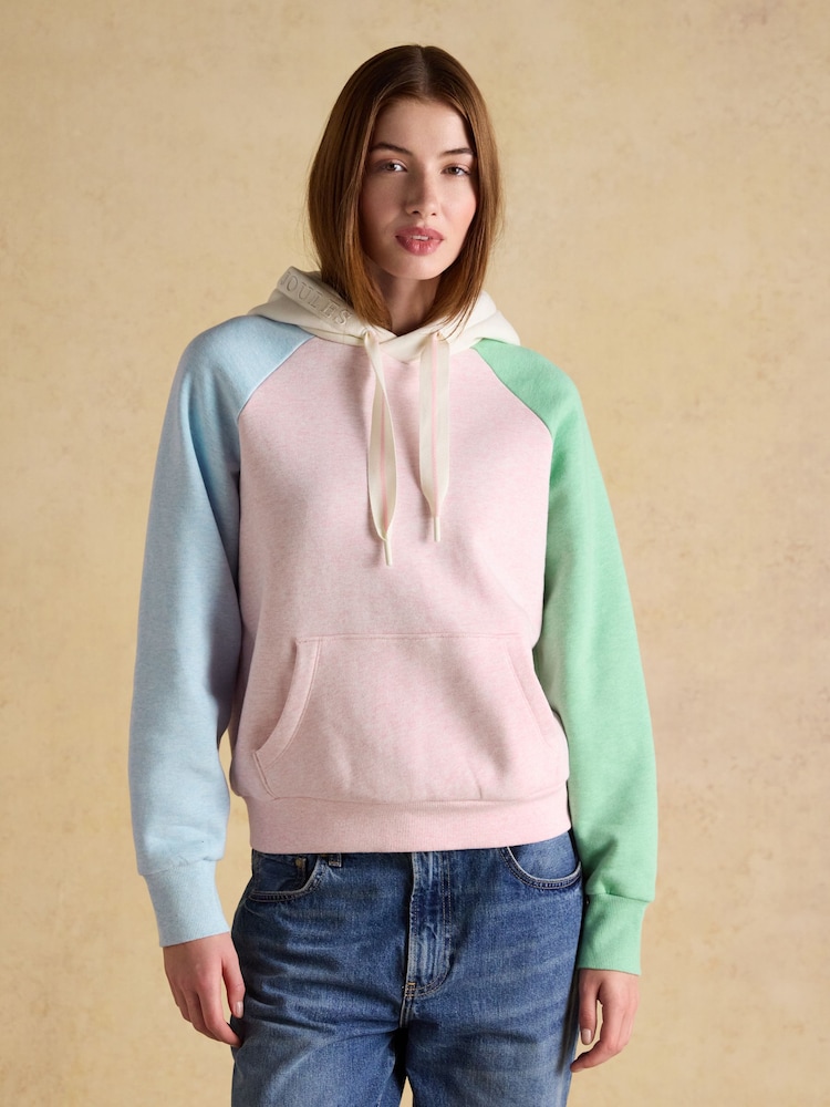 Joules Colourblock Cotton Blend Hoodie - Image 1 of 7