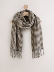 Navy Houndstooth Midweight Scarf - Image 1 of 3