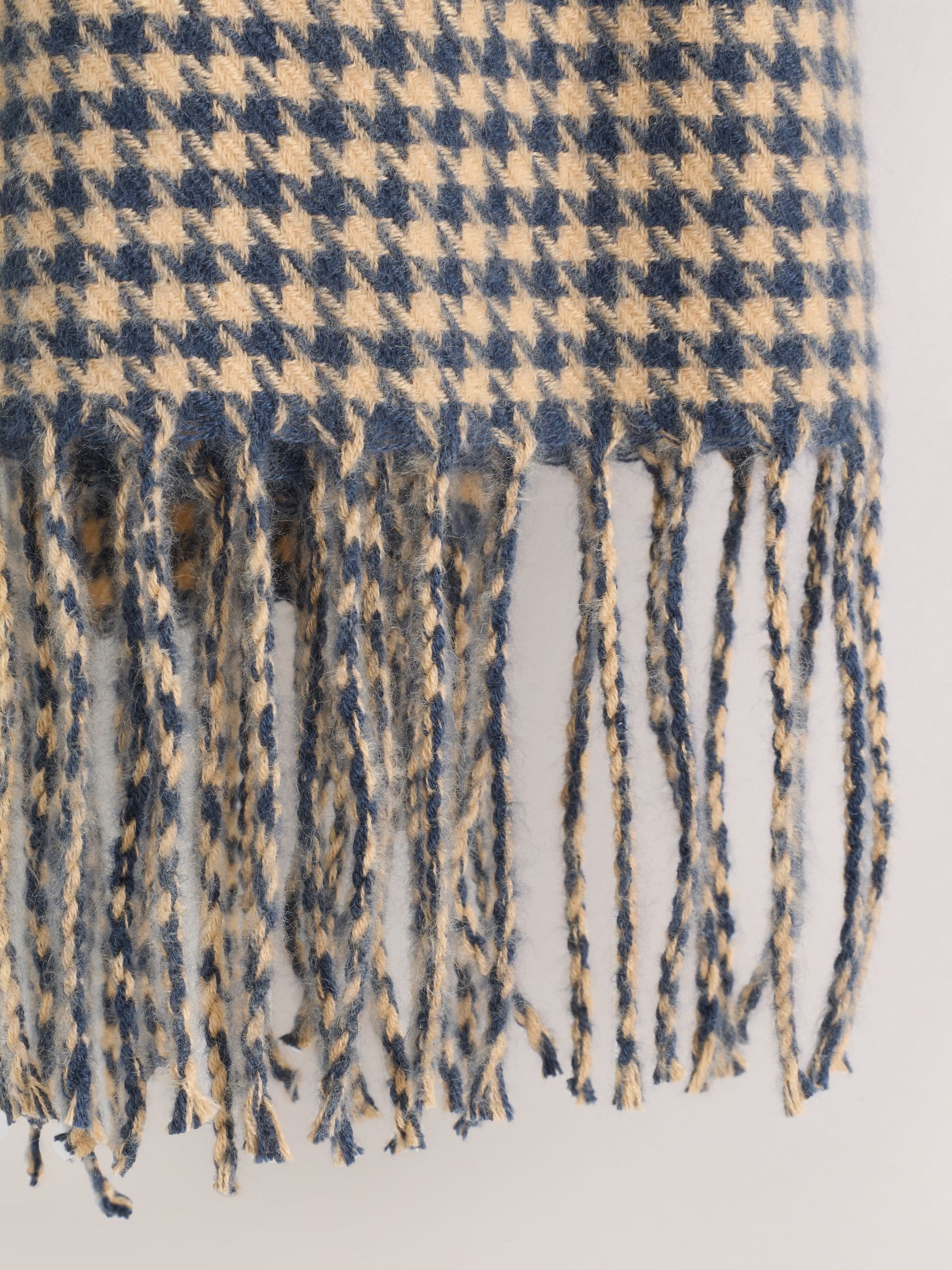 Buy Navy Houndstooth Midweight Scarf from Next Canada