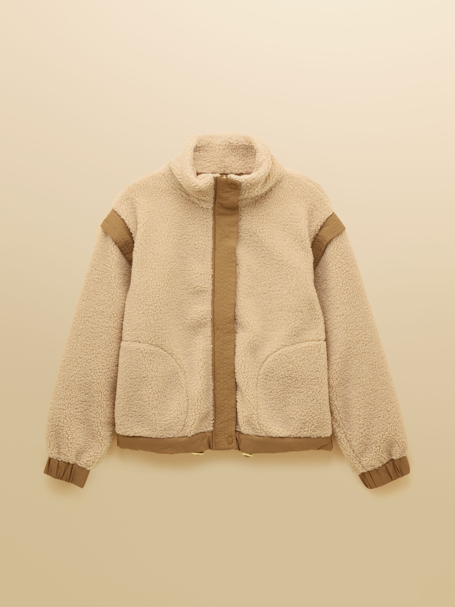 Buy Joules Cream 2 in 1 Zip Up Borg Fleece Jacket with Detachable