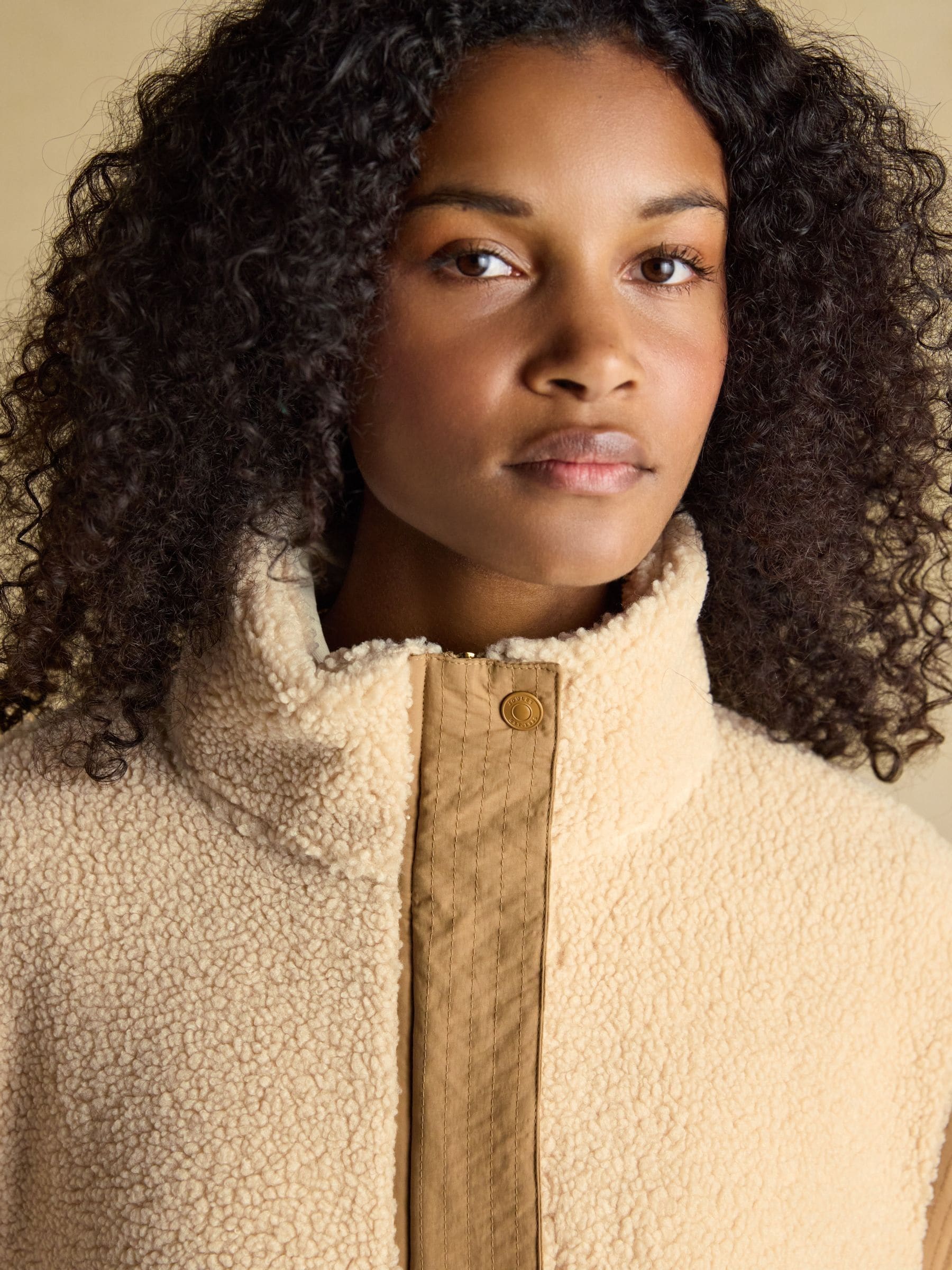 Buy Joules Cream 2 in 1 Zip Up Borg Fleece Jacket with Detachable