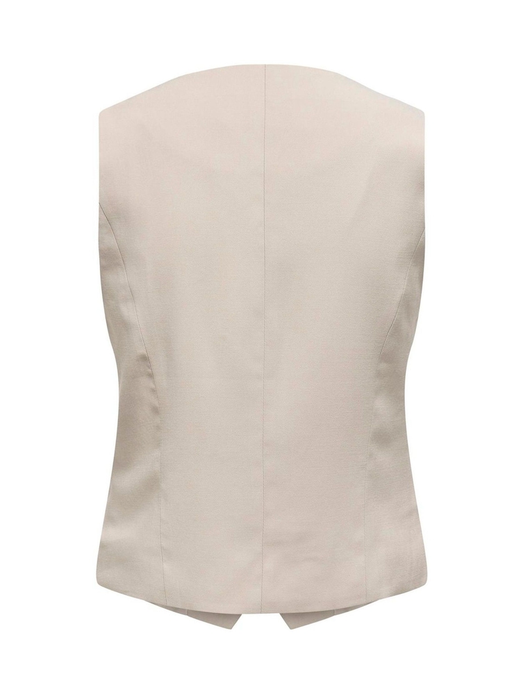 ONLY Cream Tailored Waistcoat - Image 3 of 3