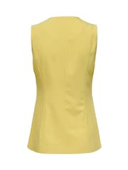 ONLY Yellow High Neck Longline Waistcoat - Image 2 of 6