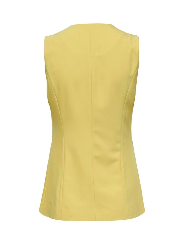 ONLY Yellow High Neck Longline Waistcoat - Image 2 of 6